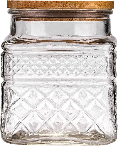 WHJY Recipiente de almacenamiento de vidrio con tapa, tarros de vidrio herméticos, recipiente de té de granja, tarro de golosinas para perros para