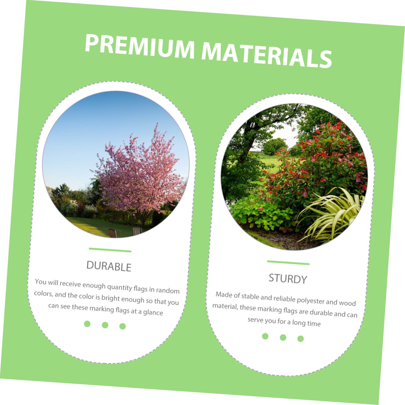 Zozen 100 Pack bandierine da giardino, 38 x 10 x 13 cm,bandiere paesaggistiche E' arancione, Verde, blu bandiere di irrigazione/per giardini, Utilizzato con il telemetro
