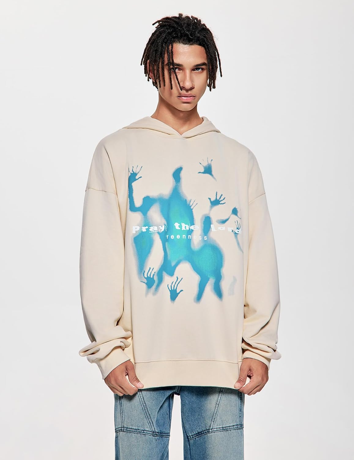 Vamtac Mens Oversized Graphic Y2k Hoodies Vintage Fashion Streetwear Casual Hooded Sweatshirt Pullover Tops - Image 2