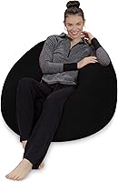 Vista 2 de Saco de sofá Puff de felpa ultra suave con espuma viscoelástica y funda de micro-gamuza mueble rellenos de espuma y accesorios rellenos de espuma