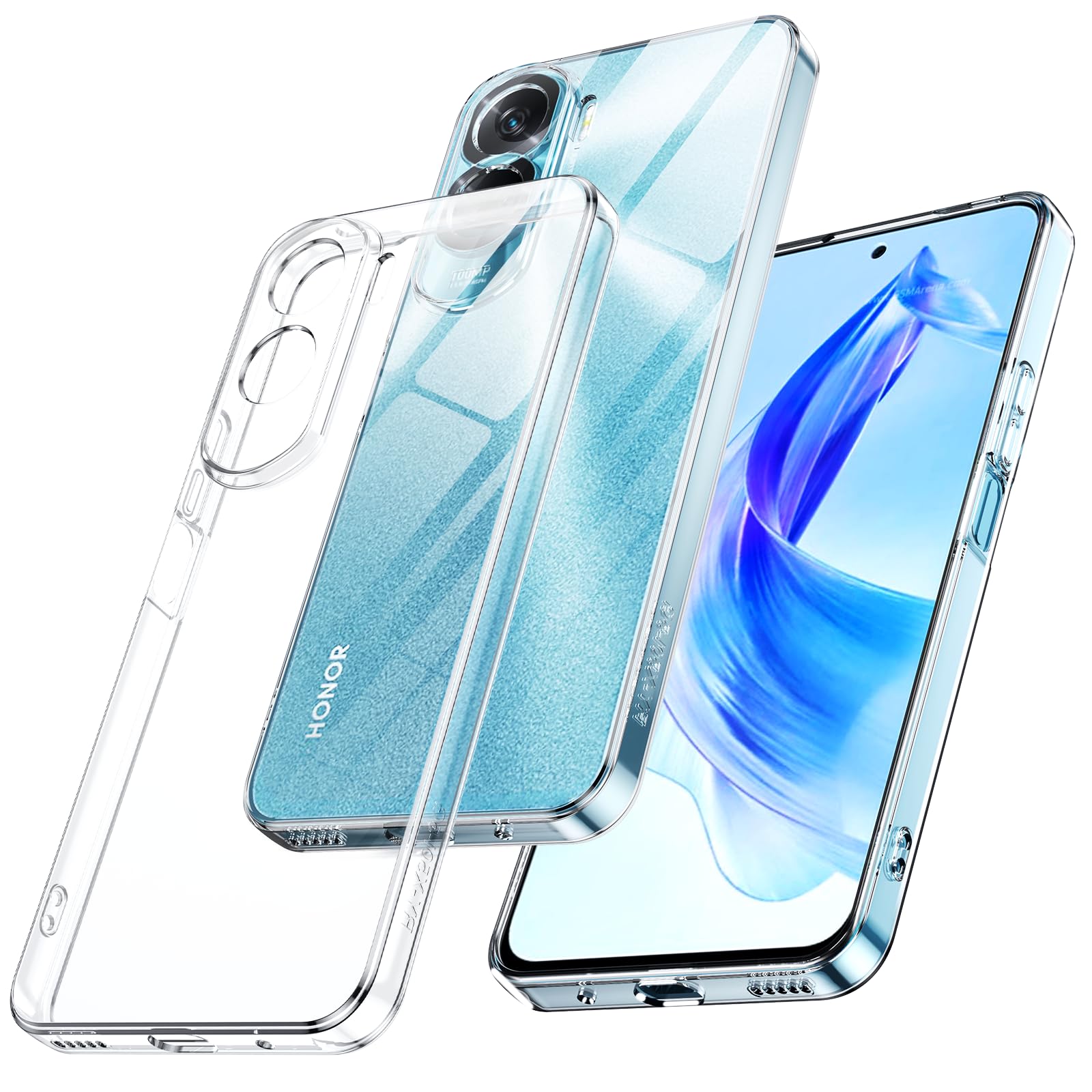 Cover Honor 90 Lite 5G Marmo Viola Luxury | Custodia con Supporto Ring