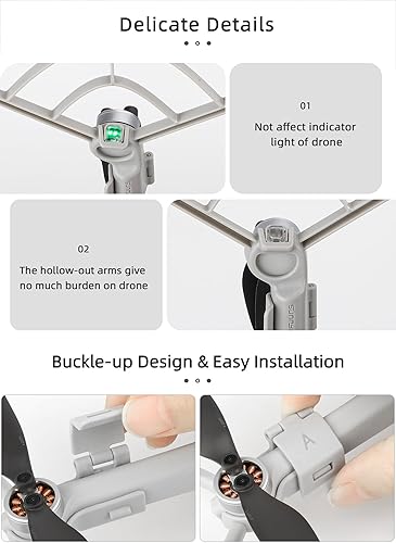 Miniatura 4 de Palumma Protector de hélice para DJI Mini 4 Pro, protector de hoja anticolisión de 360 compatible con accesorios DJI Mini 4 Pro Drone