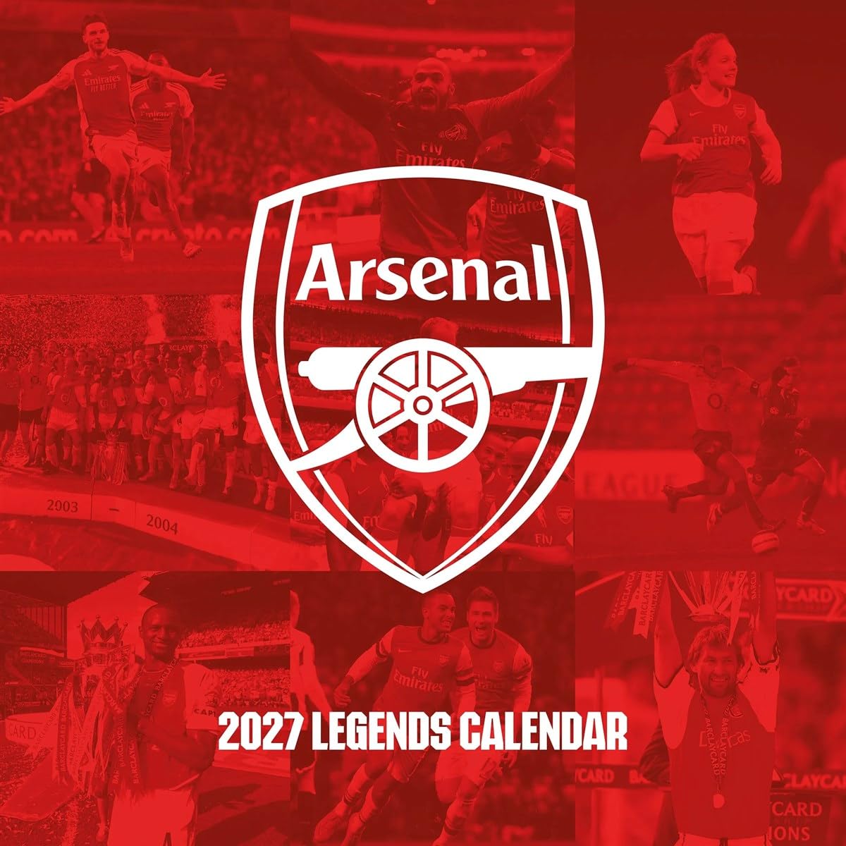 Arsenal FC Legends Calendar 2027, Wall Calendars, Month To View, Sports, Gift