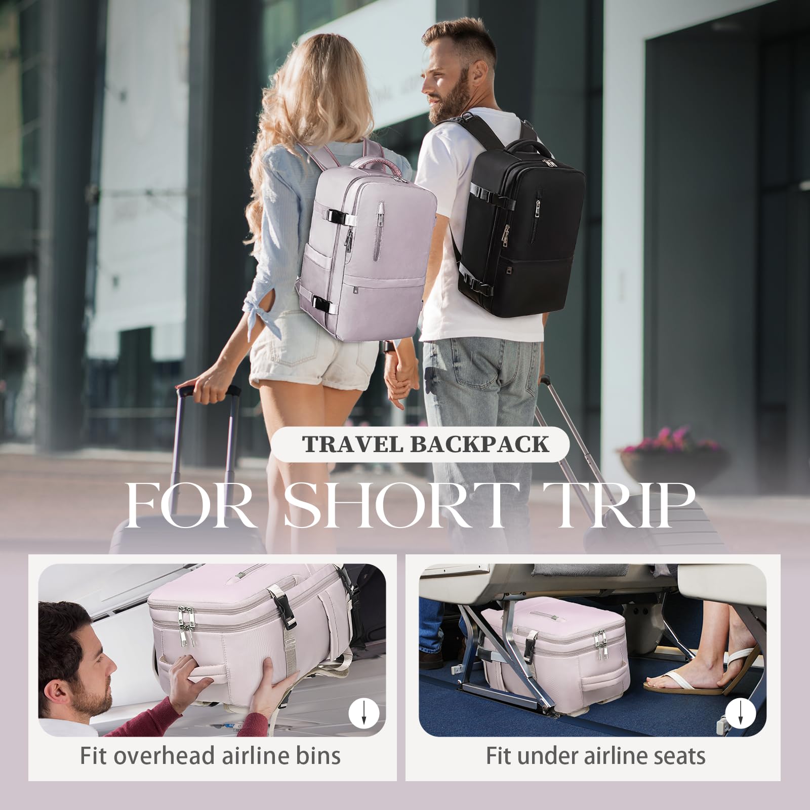 Hayayu Borse da Cabina per Ryanair 40cmx20cmx25cm Bagaglio a Mano Zaino Borsa Zaino da Viaggio Il Sedile Zaino per Ryanair bagaglio a mano Borsa Cabina Viaggio Zaino Travel Casual Daypack