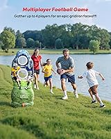 Vista 7 de QPAU Objetivo Inflable de Doble Agujero para Fútbol para Niños y Adultos, Juego de Lanzamiento de Tamaño Real para Patio Trasero con 4 Pelotas