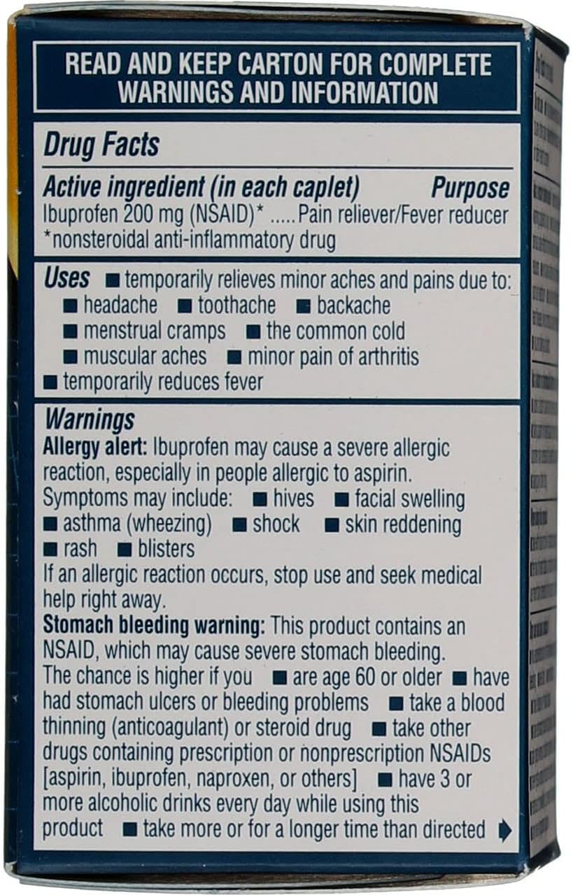 Advil Caplets 50 Ct (12 Pack)