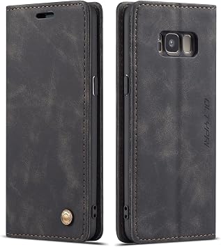 QLTYPRI for Samsung Galaxy S8 Plus Wallet Case with Card Holders, Black
