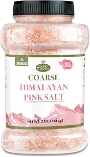 Good Tierra Himalayan Pink Salt in Jar - Coarse, 2.5 lb - Ideal for Bath Salt, Table Salt Grinders, and Spice Jars