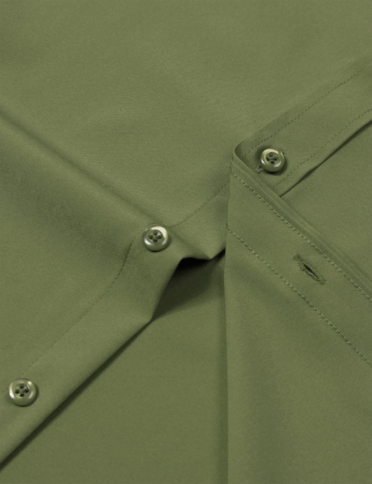 PARKLEES Camicia da uomo, vestibilità regolare, tinta unita, senza pieghe, a maniche lunghe, casual, da lavoro, con bottoni e tasca