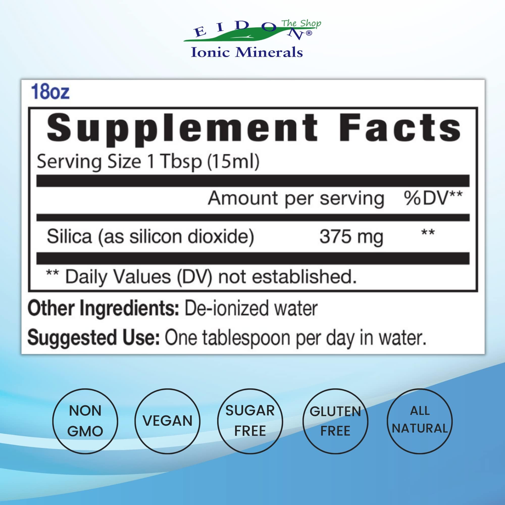 Eidon Ionic Minerals - Liquid Silica Mineral Supplement - 18 oz — Amazon image 2