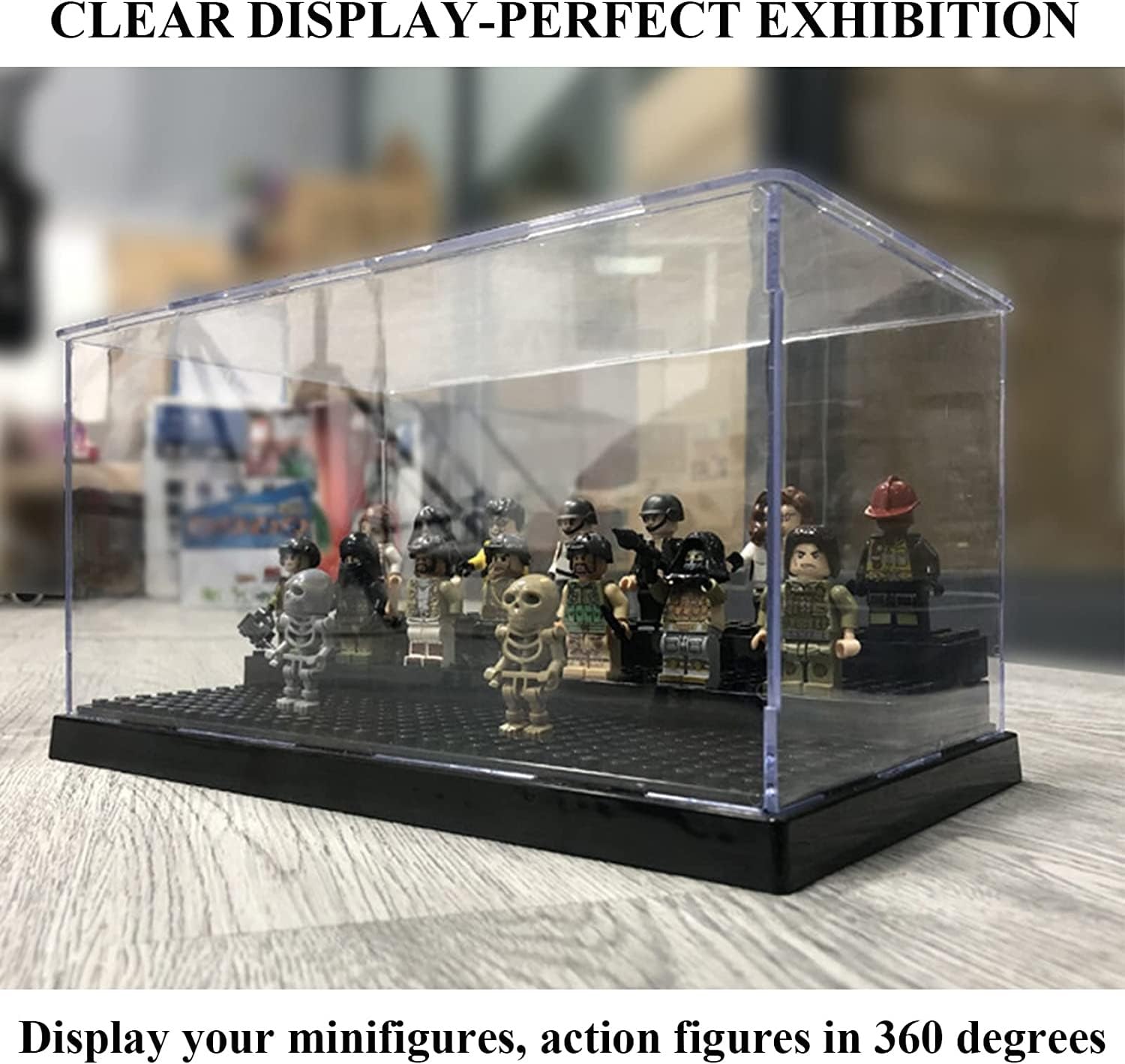 Vitrine De Figurines Banaone 4 Couches - Boîte D'Affichage Acrylique Empilable Anti-Poussière Pour Blocs De Construction