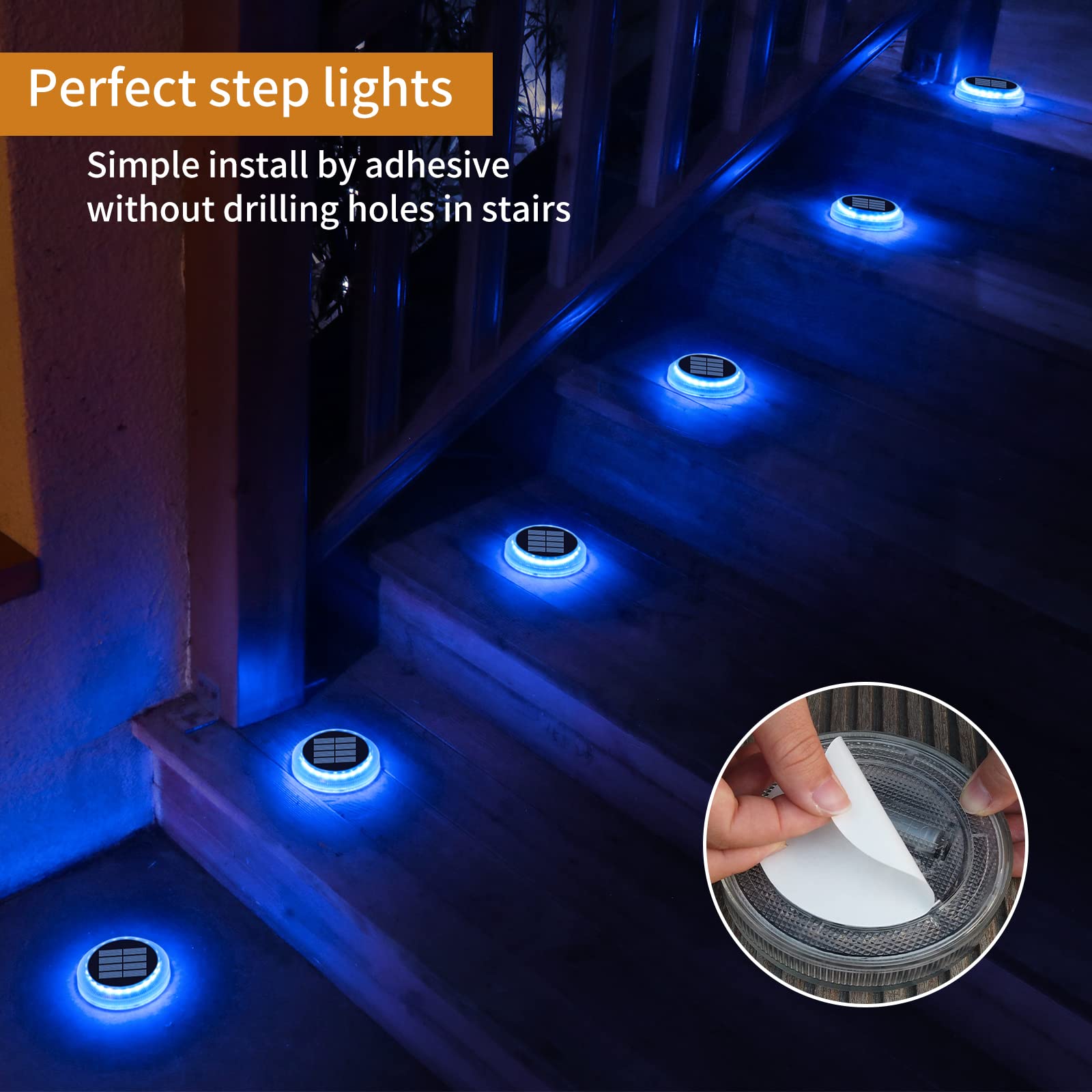 YiLaie Lampe Solaire Exterieur Jardin,Lumiere Solaire Exterieur 360 ° LED Decoration Jardin Exterieur IP68 étanche Spot Solaire Exterieur Avec Auto On/Off Lampadaire Exterieur,40LmLumière bleue,4pcs