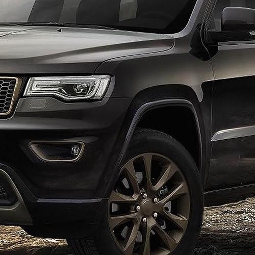 Miniatura 5 de Juego de 2 guardabarros de rueda delantera para cejas, repuesto de plástico izquierdo y derecho para Cherokee 2014-2017