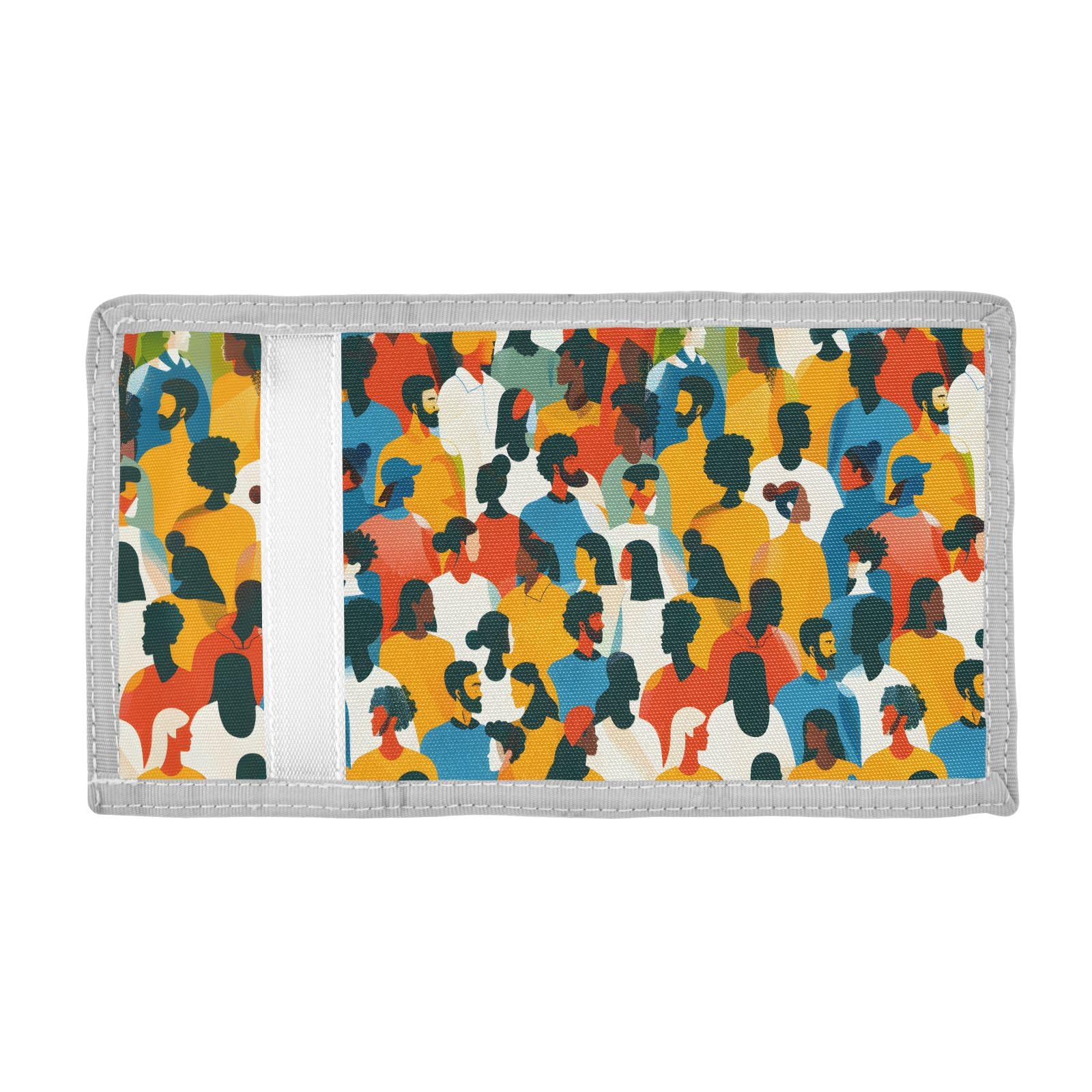 ALAZA Kids Wallets for Boys Girls Toddler Trifold Wallet Children Small Different People Human with Zipper Coin Pocket