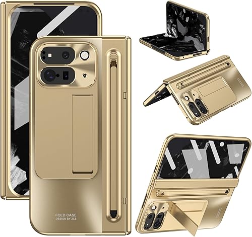 Miniatura 9 de Miimall Funda plegable para Google Pixel 10 Pro con soporte para bolígrafo y bolígrafo, funda para Google Pixel Fold 10, protector de pantalla