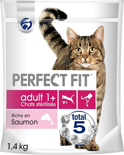FIT Croquettes pour Chat Adulte Stérilisé Riches en Saum PERFECT