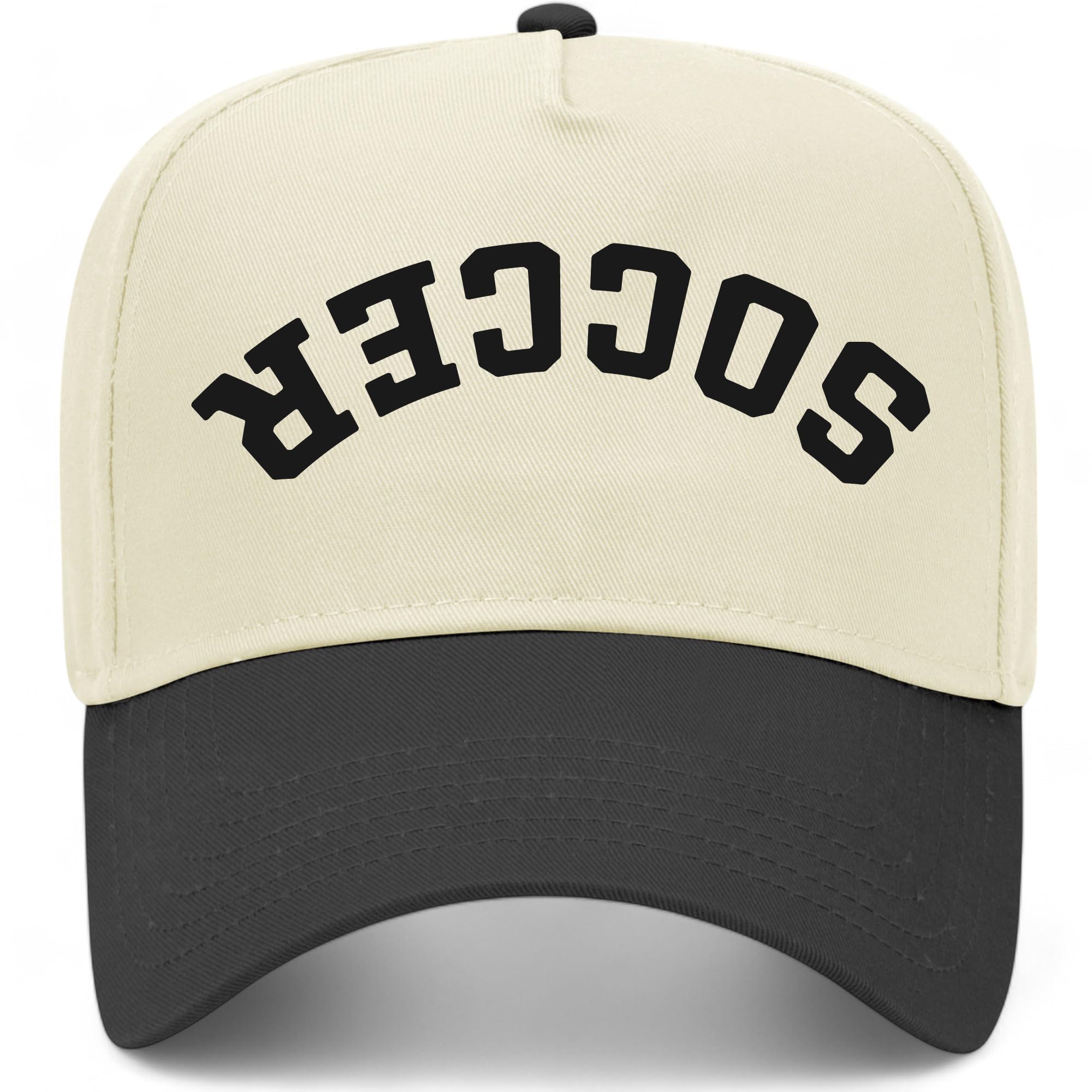 Soccer Upside Down Reversed Vintage Trucker Hat | Premium Snapback Baseball Hat for Men & Women