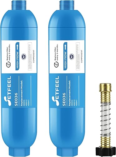 Filtro de agua para autocaravana, filtro de agua certificado NSF para jardín de caravana, artículo imprescindible para acampar para reducir el