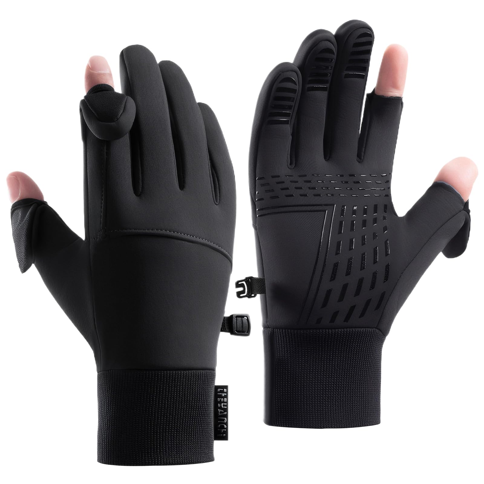 Herren Radsport-Handschuhe Schwarz - Winddichte & Wasserabweisende Touchscreen Handschuhe Für Outdoor
