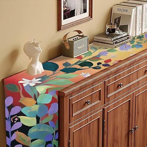 Miniatura 47 de Juego de manteles individuales y camino de mesa de muñeco de nieve y árbol de Navidad, 7 piezas (1 camino de mesa + 6 manteles individuales), diseño