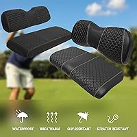 Vista 6 de XUANYUDG0769 Fundas de Asiento Delantero y Trasero para Carrito de Golf para EZGO TXT/RXV Club Car DS/Precedent Yamaha G29, Hechas de Vinilo