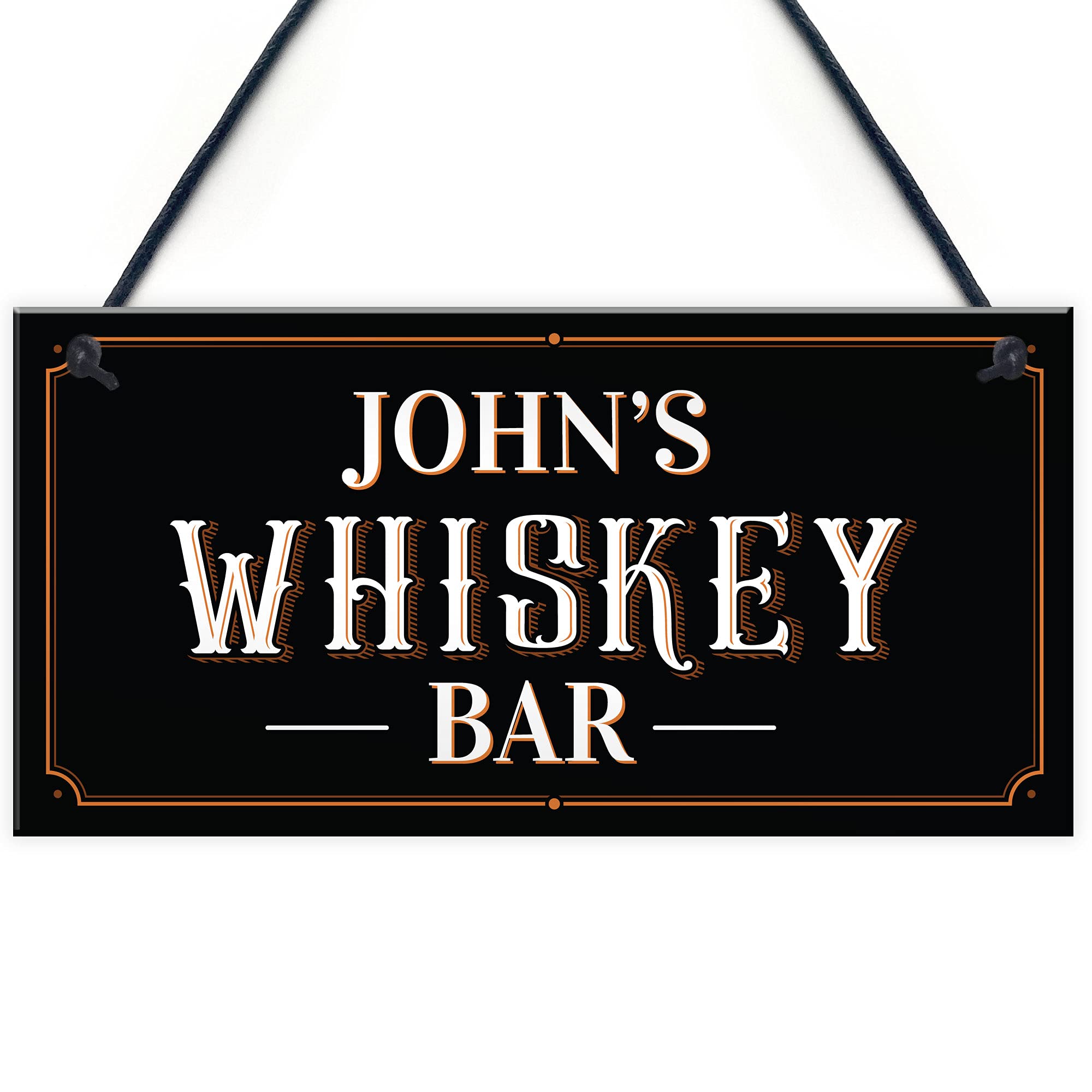 Vintage Personalised Whiskey Bar Sign Home Bar Pub Sign Alcohol Sign Men Gift