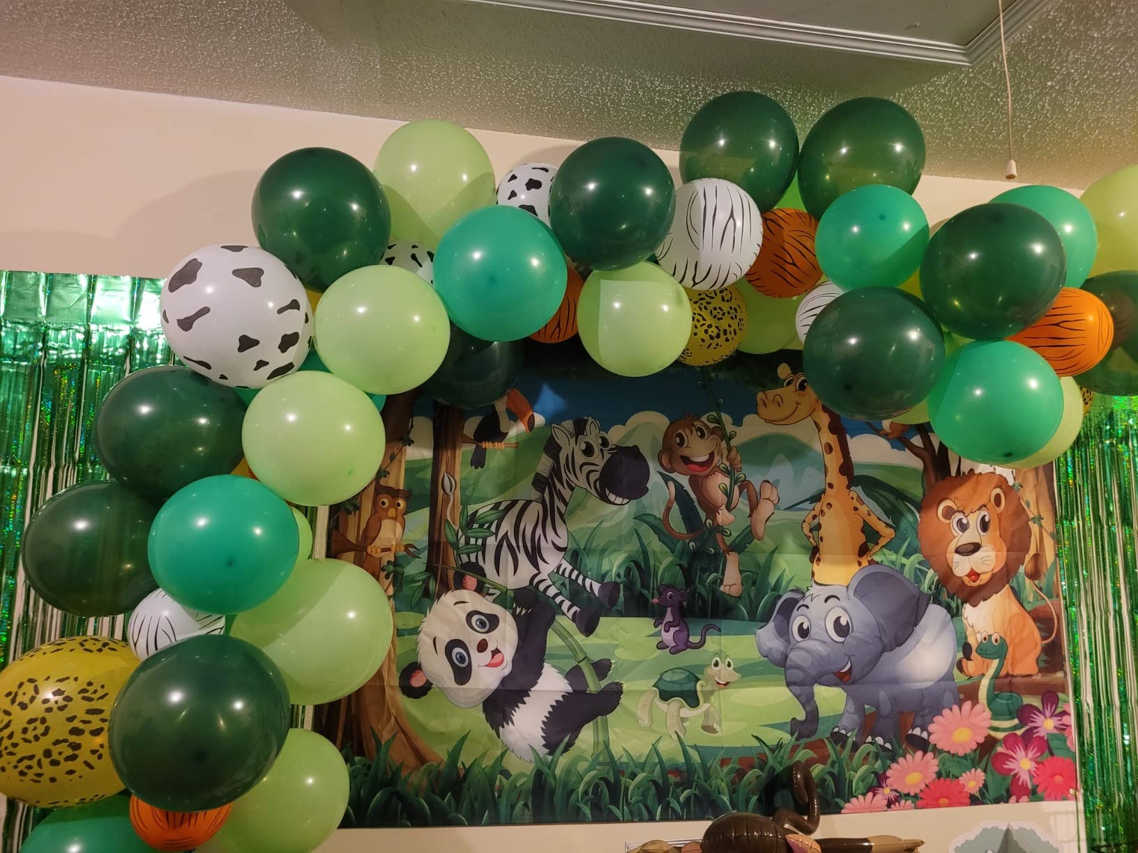 7 Stuks Jungle Safari Dieren Ballonnen, Verschillende Dieren Thema Feestballonnen Dieren Print Ballonnen voor Feestdecoratie Benodigdheden