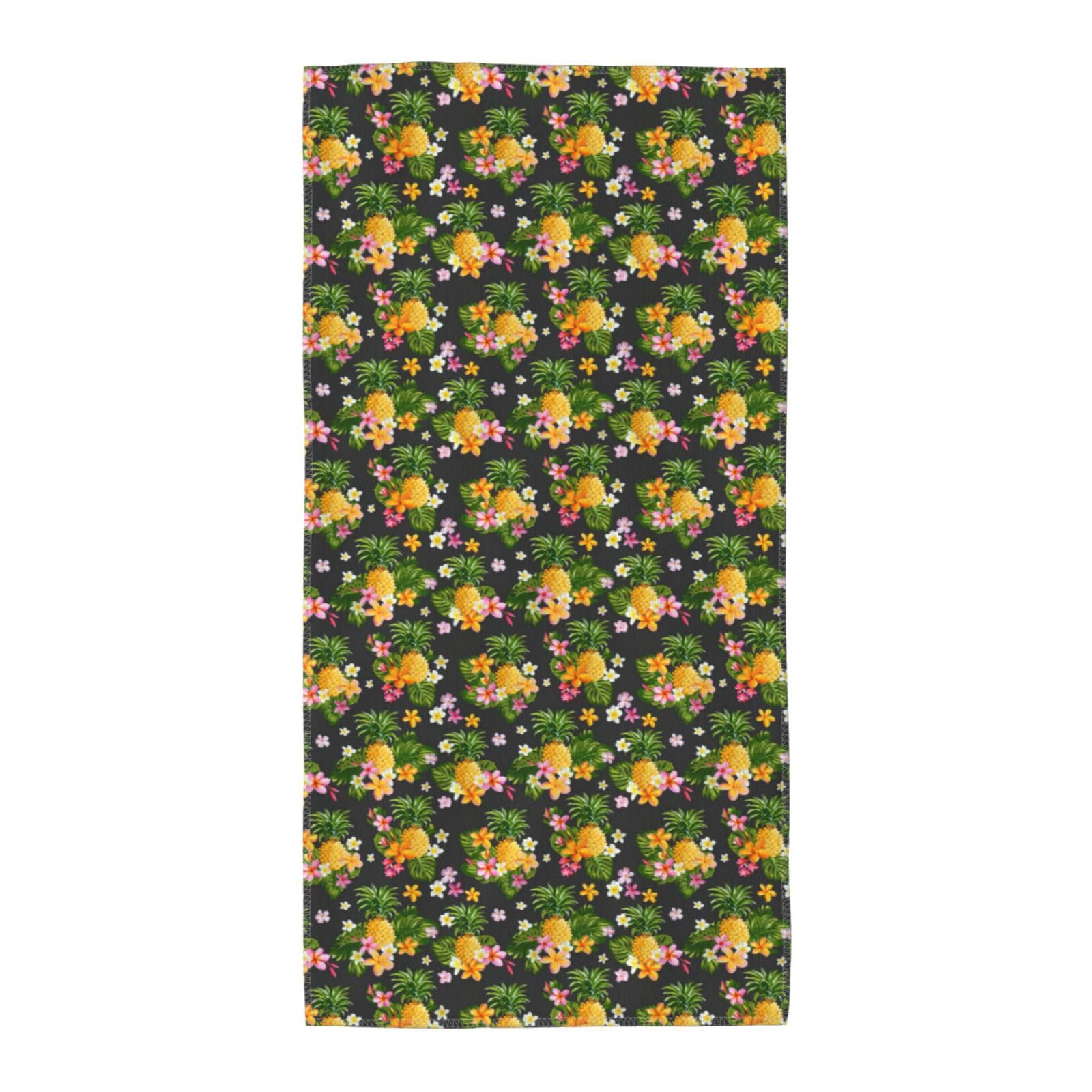 SDEGTHO Tropical Pineapple Hawaiian Fashion Printed Bath Towel High Water Absorption For Hiking Trip
