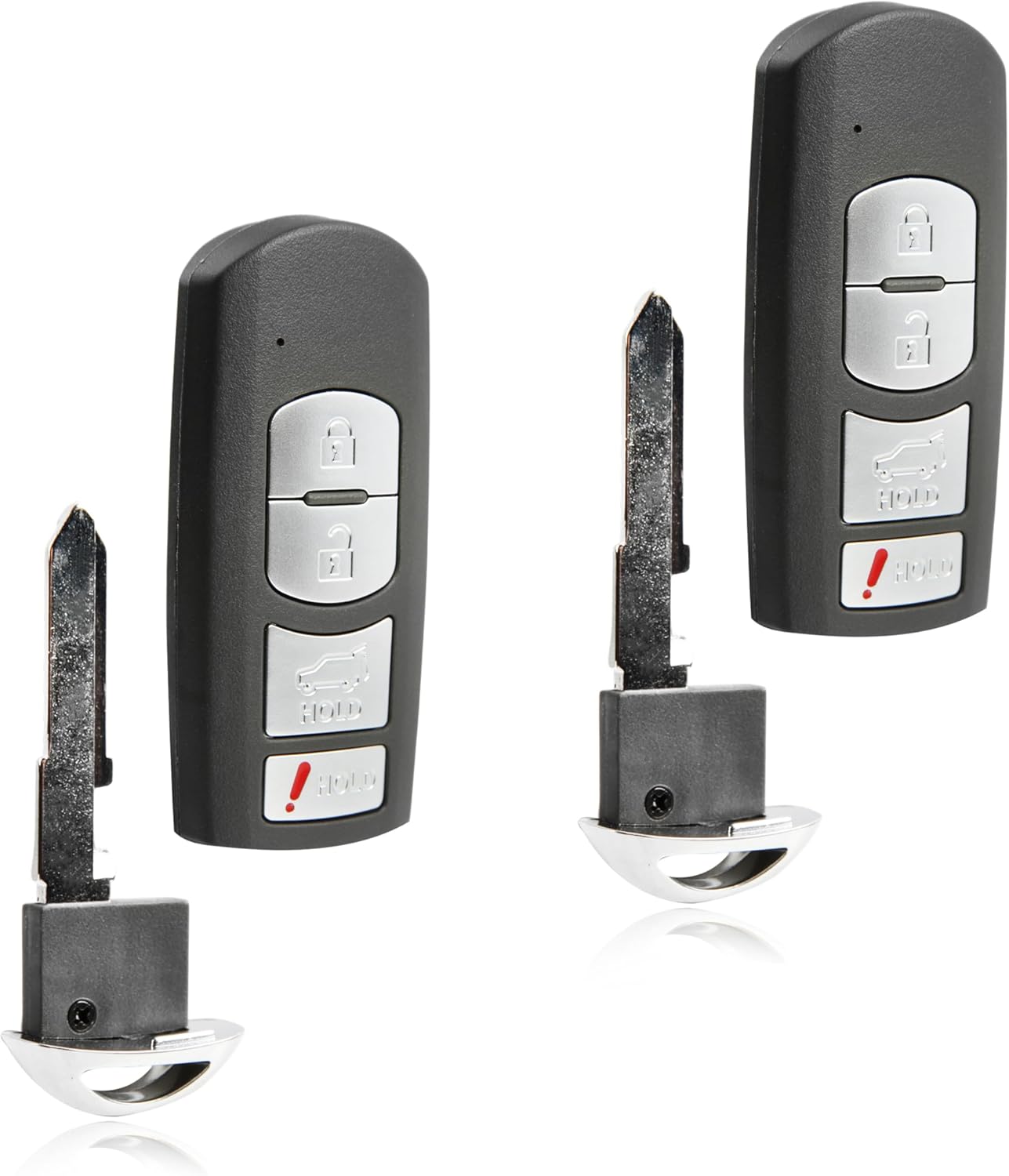 2X USARemote Keyless Entry Remote Key Fob 4-Button Replacement for 2016 2017 2018 2019 Mazda CX-5 CX-9 (WAZSKE13D02, TKY2-67-5DY)