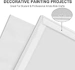 Canvas Panels 4x12 Inch 12-Pack, 10 oz Triple Primed Acid-Free 100% Cotton Blank Canvases for Painting, Long Flat Canvas Board for Oil Acrylics Watercolor & Tempera Paints