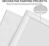 Vista 2 de Paneles de lienzo de 9 x 12 pulgadas, paquete de 12 unidades, 10 onzas, imprimados 100% algodón, lienzos en blanco para pintura, tableros de lienzo