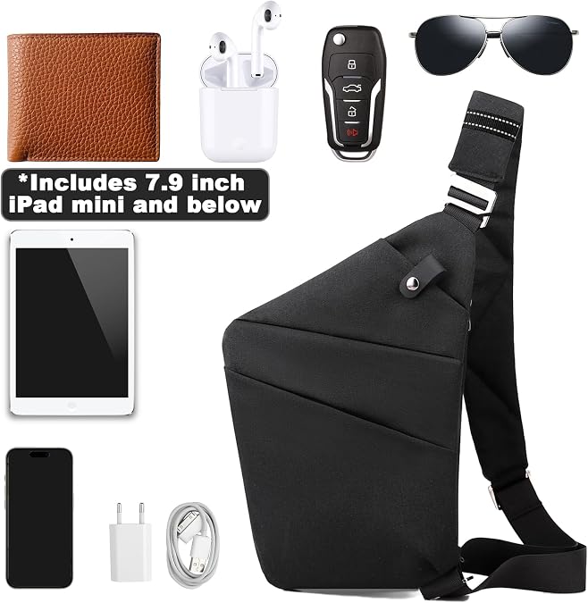 BIRDTHE Shoulder Bag Men Sports Shoulder Bag Outdoor Anti-Theft Bag Crossbody Adjustable Shoulder Bag for Travel Hiking and Bicycle