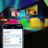 Vista 5 de Lámpara de pared inteligente arandela de luz regulable con control de aplicación, barra de luz lineal LED RGBCW de 180W con cambio