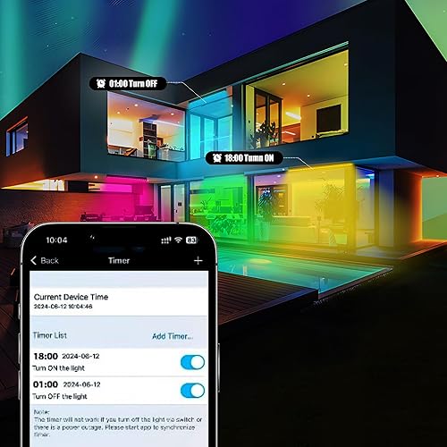 Miniatura 5 de Lámpara de pared inteligente arandela de luz regulable con control de aplicación, barra de luz lineal LED RGBCW de 180W con cambio de color con