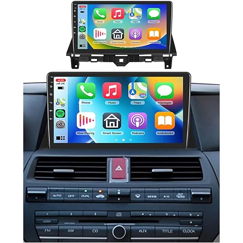 [8 CORE 6G+128G] Car Radio for Honda Accord 8th 2008-2013 with Wireless Carplay/Android Auto, 10.1 Inch Android 13 IPS Touch Screen Car Stereo, Bluetooth, GPS, WiFi, SWC, DSP + Backup Camera