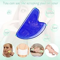 Vista 6 de Sherr 24 piezas Gua Sha herramienta facial de resina Gua Sha herramienta de masaje en forma de corazón Gua Sha Stone Guasha Board para cara, cuerpo