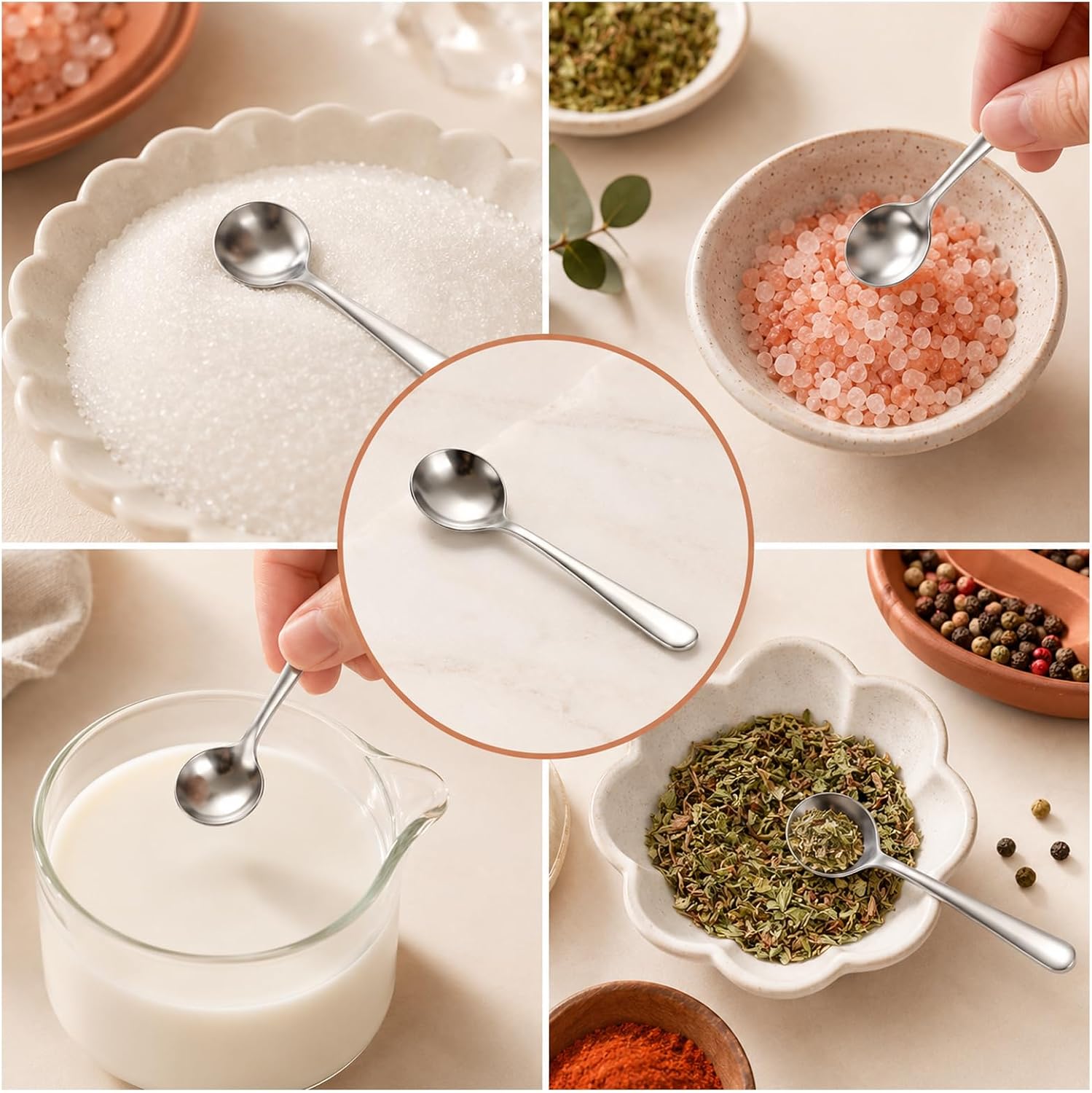 8 Pcs Mini Coffee Spoons Espresso Spoon Small Coffee Spoons