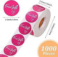 Vista 2 de Zonon 1000 calcomanías de agradecimiento para pequeñas empresas, de 1.6 pulgadas, etiquetas autoadhesivas redondas gratis para embalaje de pequeñas