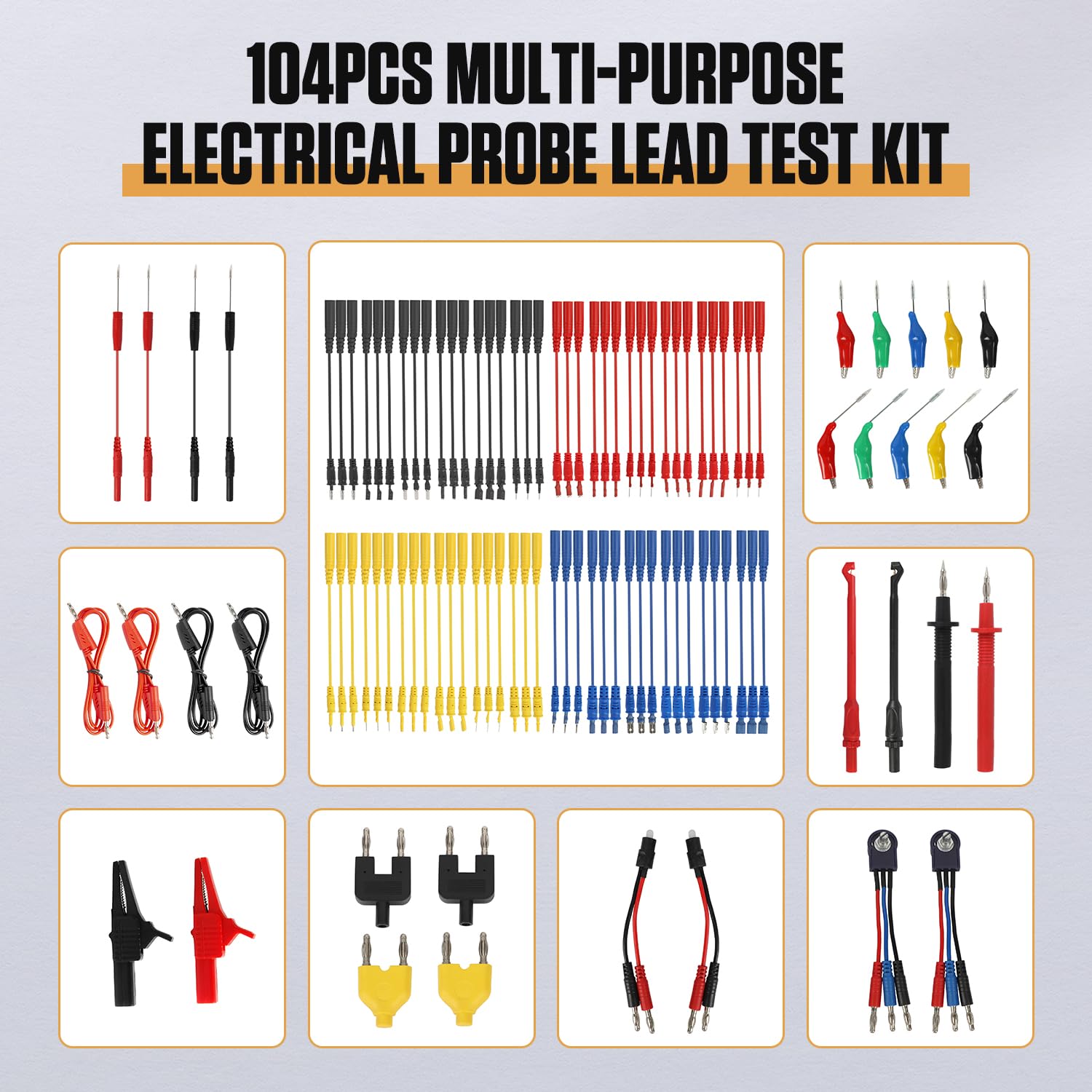 Automotive Test Leads Kit - 104 Pieces -2