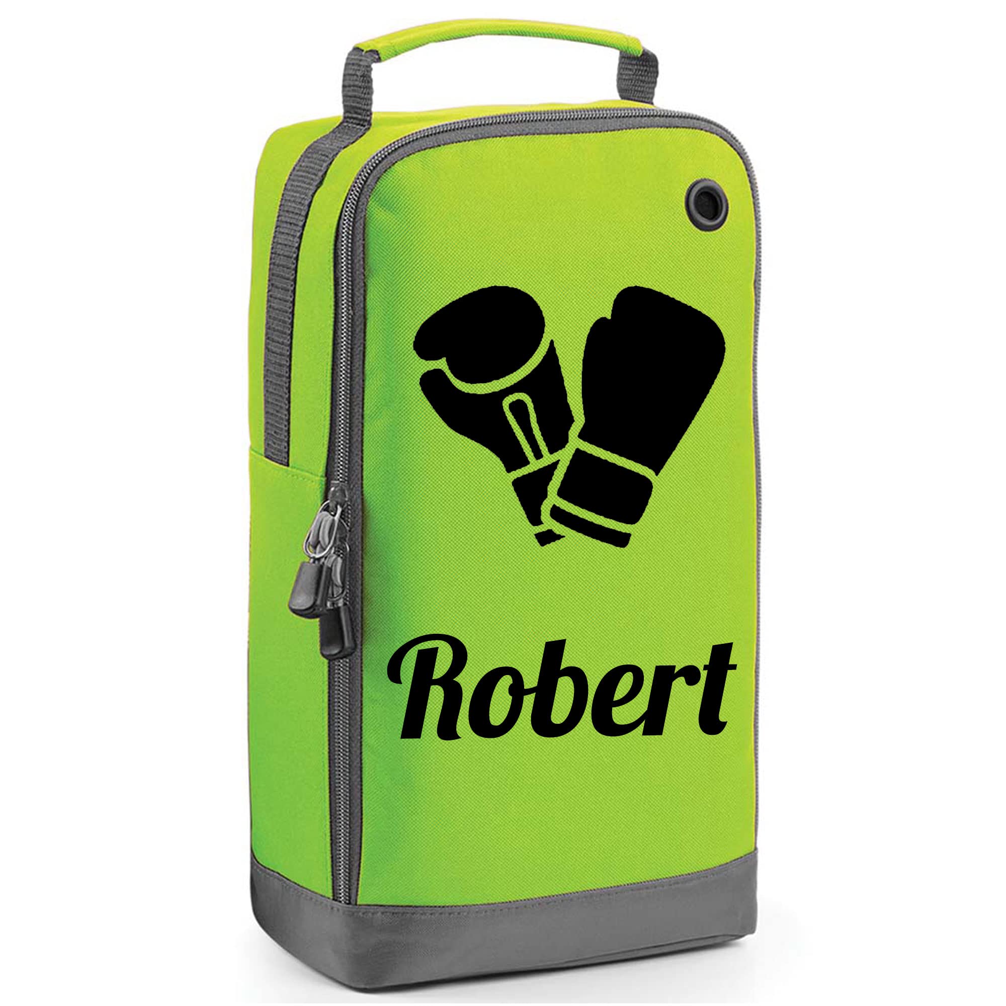Always Looking Good Lime Personalised Boxing Glove Bag - Sports Bag, Green, 35 x 19 x 12cm