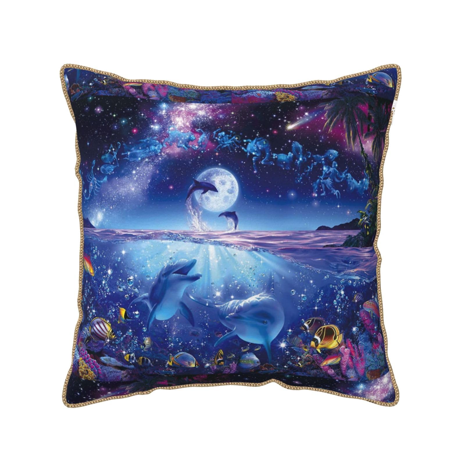 Housse de coussin colorée en velours dauphin pour décoration de chambre