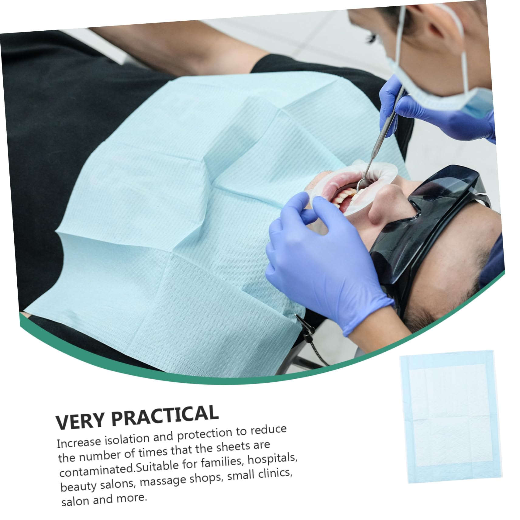 IWOWHERO 20 Pcs Washable Non-Woven Fabric Absorbent Disposable 45x60cm for Home Use