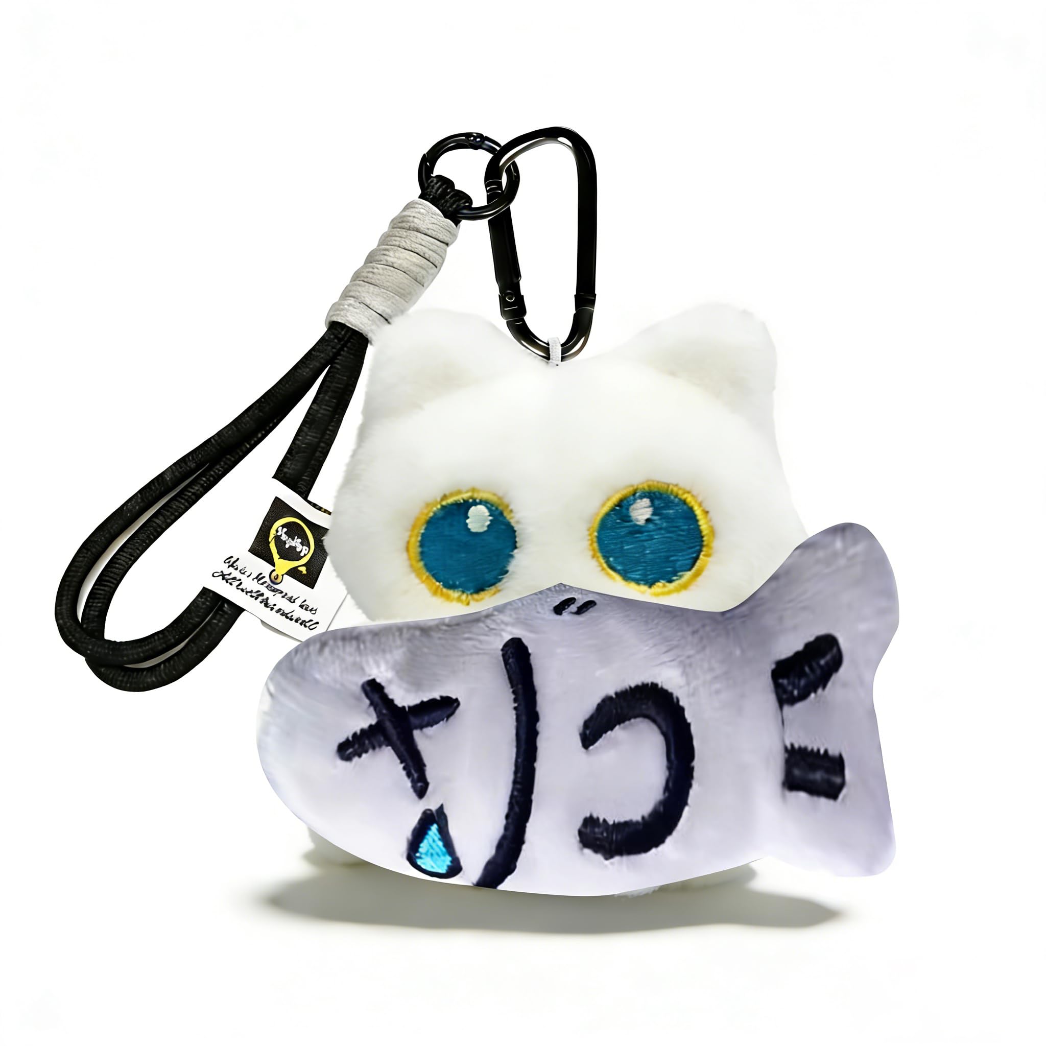 Baofuwan Katze Schlüsselanhänger Süß, Liebenswerter 3D Katze Taschen Anhänger, Flauschiger Plüsch Anhänger, Katze Schlüsselanhänger Einzigartig, Perfekt Geschenk，1 Verpackung