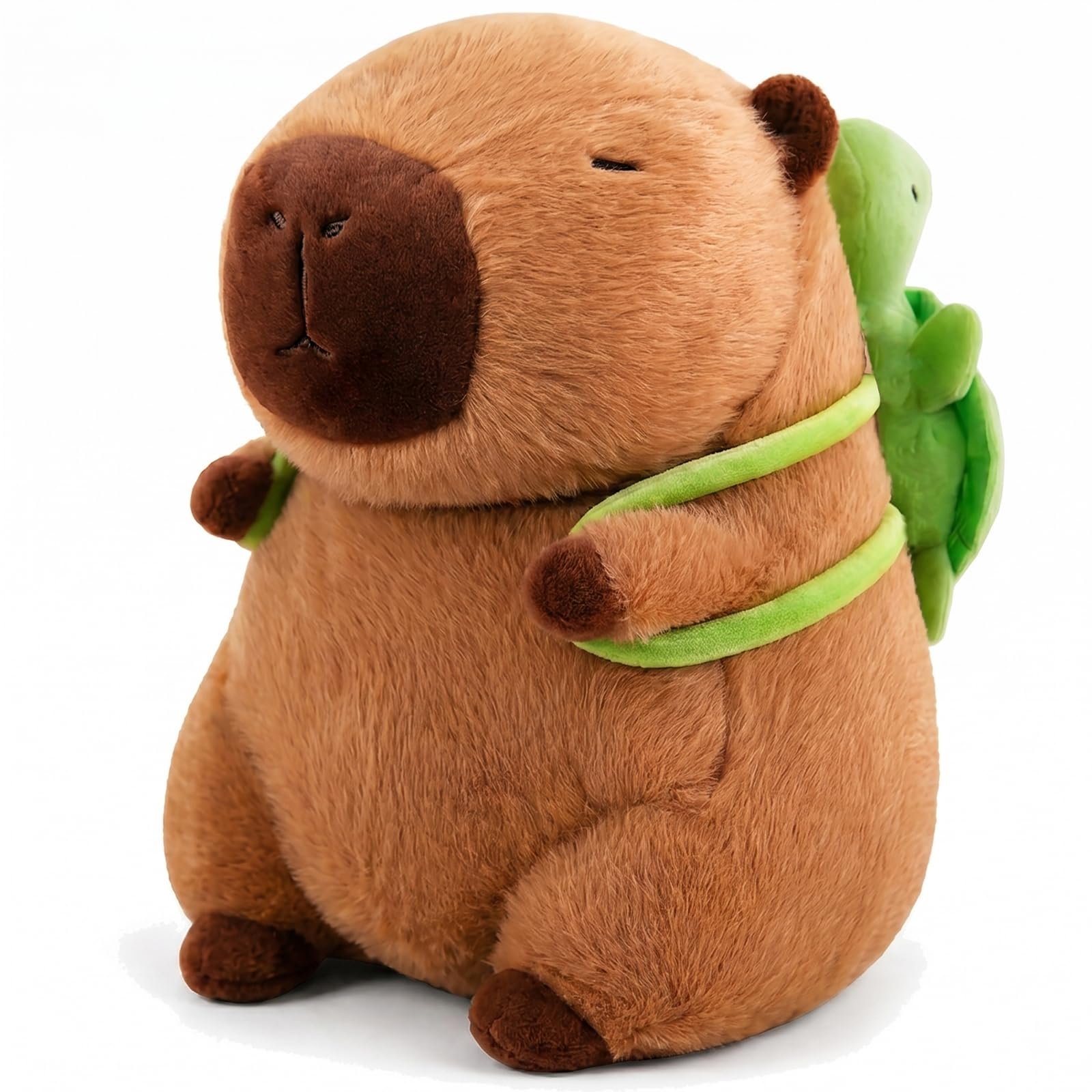 TiGog Capybara Plush Toy with Turtle Backpack, Cartoon Capybara Stuffed Animal Plushies, Super Soft Stuffed Toy Capybara Gift, Cute Capybara Plushie Pillow for Adults Kids Boys Girls, 20cm
