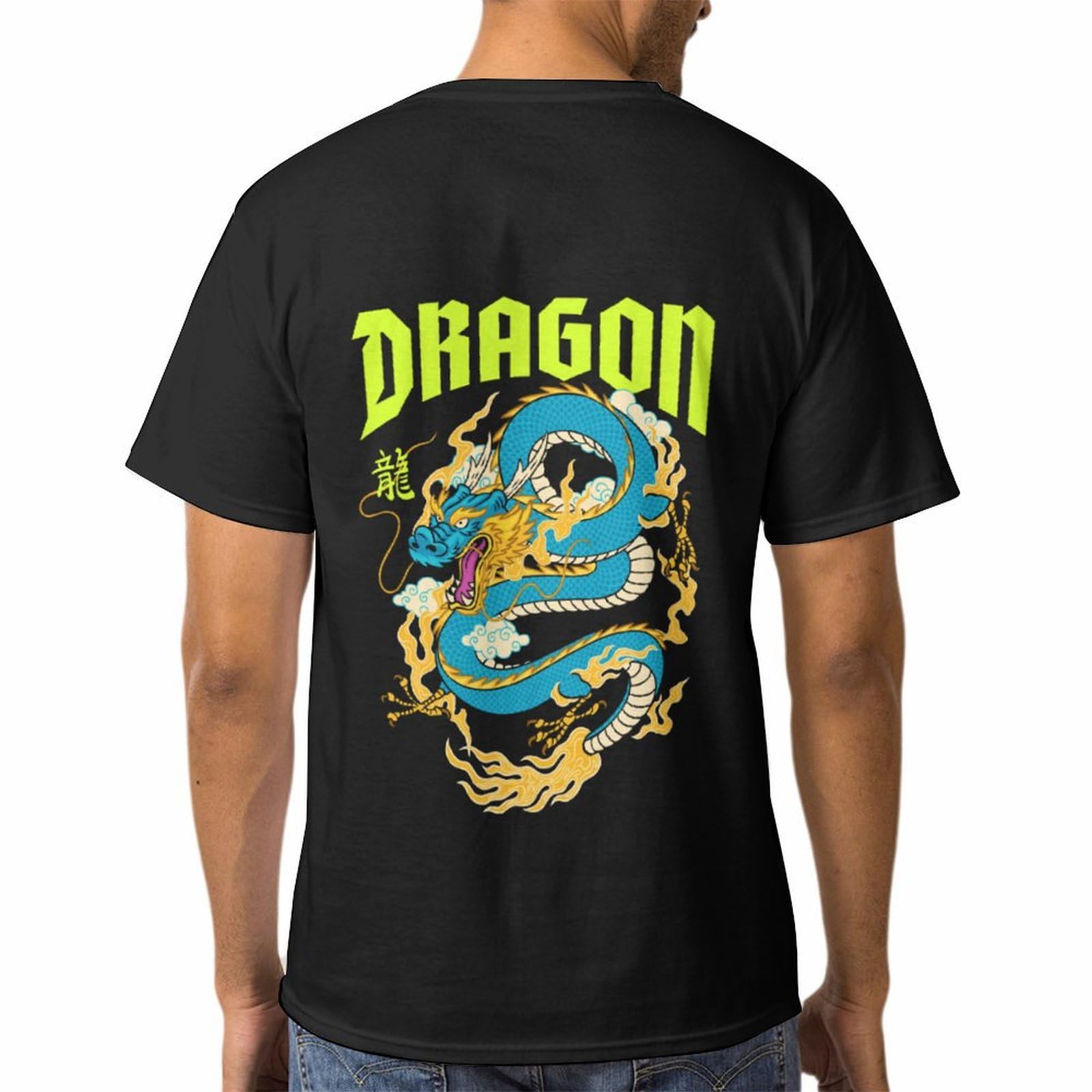 Amazon.co.jp: メンズ Tシャツ ドラゴン 龍 神龍 半袖 夏服 ティー