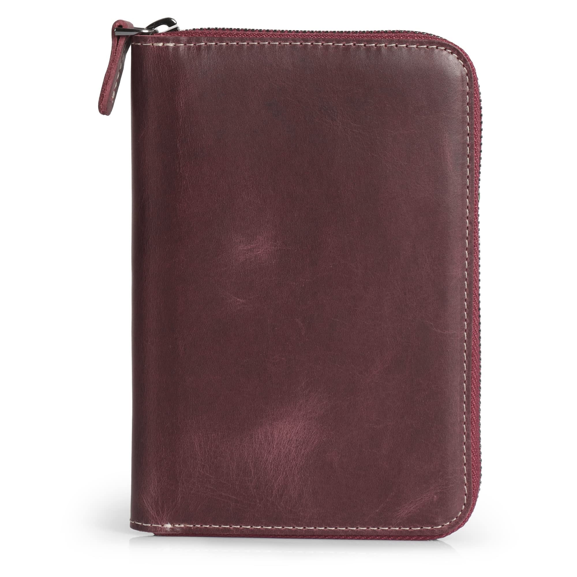 Otto Angelino Londo Padfolio aus echtem Leder, Damson, One Size