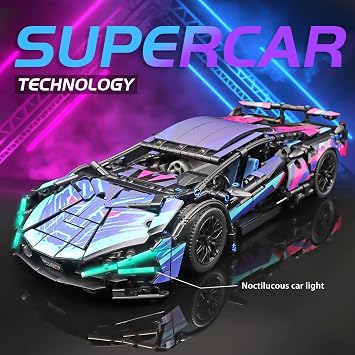 Remote Control Car Building Set, 1:14 Technical Sports Racing Building Kit