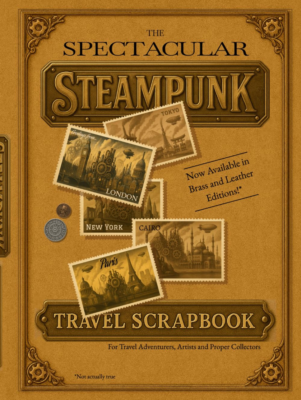 Steampunk Travel Scrapbook carnet de voyage mixte média rigide album photo souvenir vintage