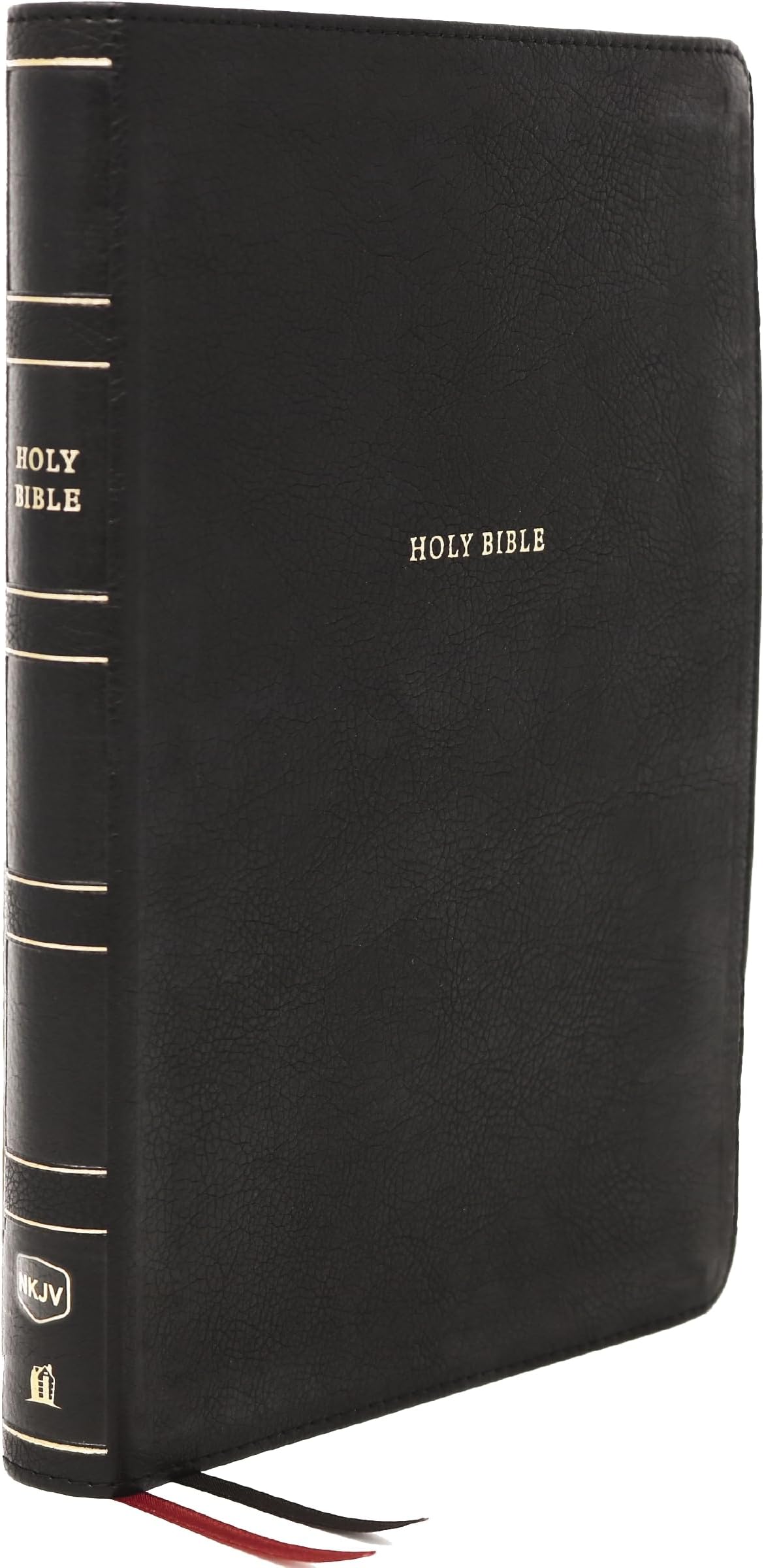 NKJV, Thinline Reference Bible, Leathersoft, Black, Red Letter, Comfort Print: Holy Bible, New King James Version