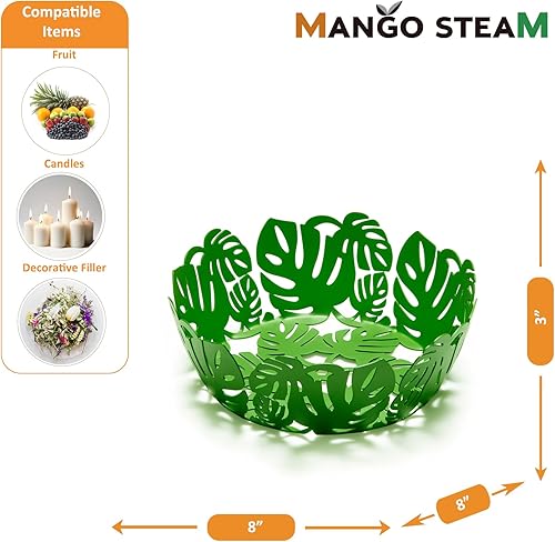 Miniatura 4 de Mango Steam Cesta decorativa de frutas, verduras y dulces (hoja, verde)